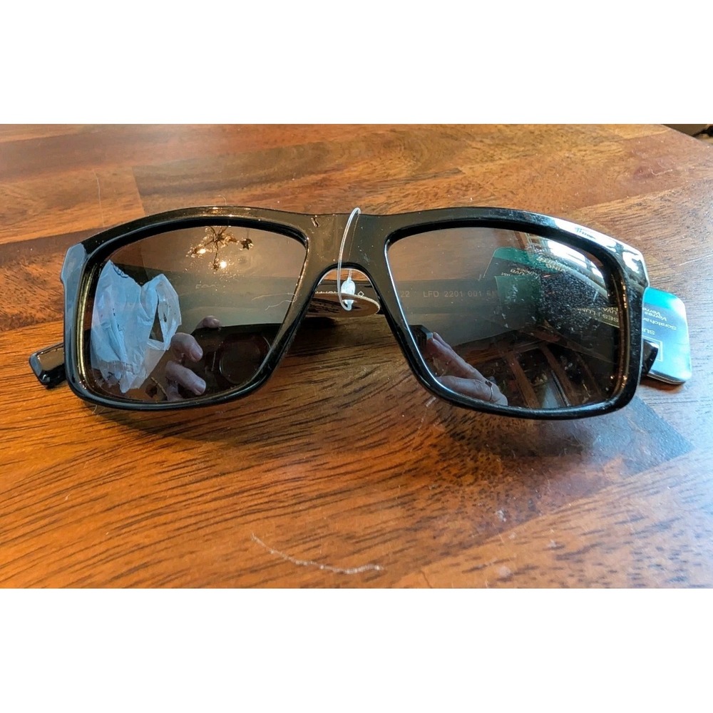 Foster Grant Black Sunglasses For Driving Recircul8 Rectangular Women's NWT New